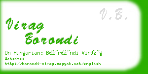 virag borondi business card